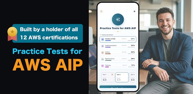 Practice Tests for AWS AIP feature graphic