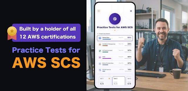 Practice Tests for AWS SCS feature graphic