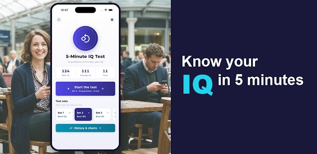 5-Minute IQ Test & Profile feature graphic