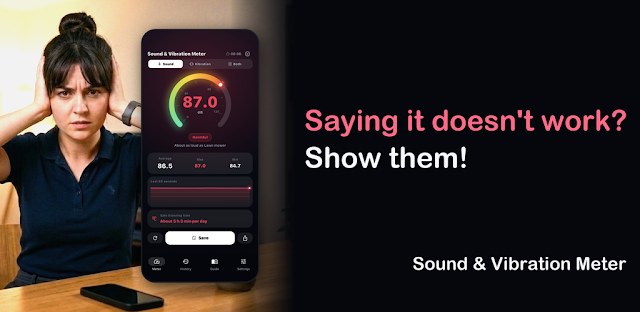Sound & Vibration Meter: dB feature graphic