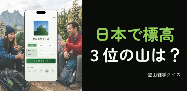 登山雑学クイズ-登山好きなら全部わかる？オフラインでも！ フィーチャーグラフィック