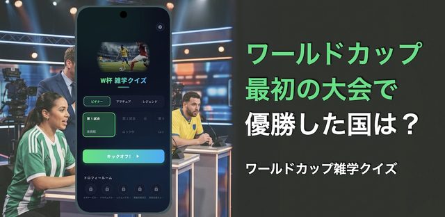 ワールドカップ雑学クイズ：全サッカーファンに！オフライン可！ フィーチャーグラフィック